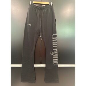 Civil‎ Regime Mens Black Flared Logo Sweatpants Joggers 100% Cotton Large NWT